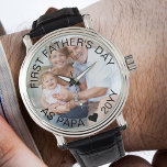 Erster Tag der Väter als Papa Personalisiertes Fot Armbanduhr<br><div class="desc">Das personalisierte Foto wacht auf Papas ersten Vater (oder personalisieren Sie alles, was Sie gewollt haben!). Die Vorlage ist für Sie Set, um Ihr eigenes Foto hinzuzufügen und Sie können auch den gesamten Text bearbeiten, wenn Sie möchten. Die Formulierung liegt auf einem halbtransparenten Grenzüberlagerungen über Ihrem Foto. Der Beispieltext lautet...</div>