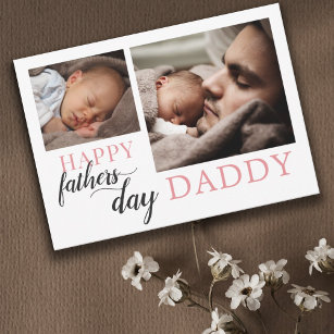 Erster Tag der Väter aus dem neuen Baby-Foto Feiertagskarte