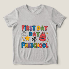Erster Tag der Vorschule Tri-Blend Shirt