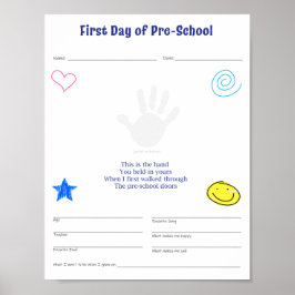 Erster Tag des Pre-School-Download-Printable Poster
