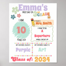 Erster Tag des Schulposters Poster