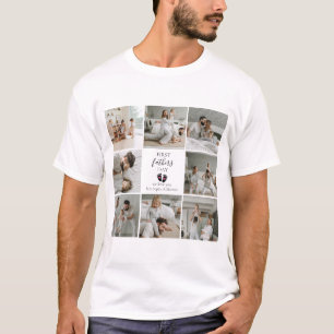 Erster Tag des Vaters - Kinderfußabdrücke und rosa T-Shirt