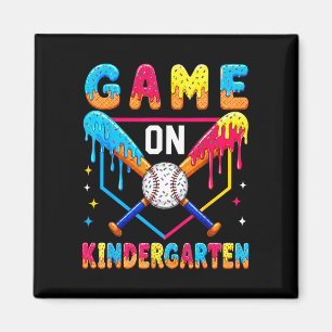Erster Tag im Kindergarten Baseball-Drip für Junge Magnet