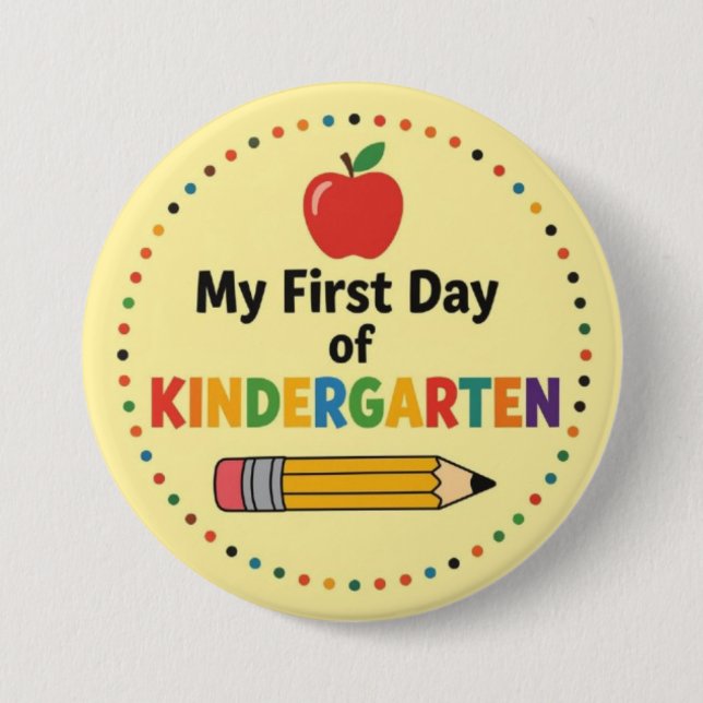 Erster Tag im Kindergarten Button (Vorderseite)
