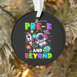 Erster Tag im Vorschulalter Astronaut Weltraum Zur Ornament