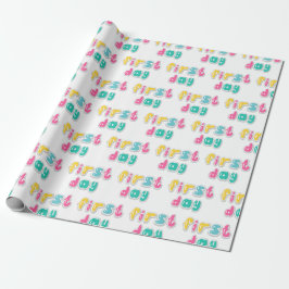 ERSTER TAG Kinder Bubble Alphabet Geschenkpapier