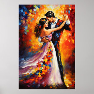Erster Tanz Romantische Couple Art Poster
