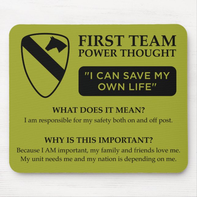 Erster Team-Power denkt Mousepad (Vorne)