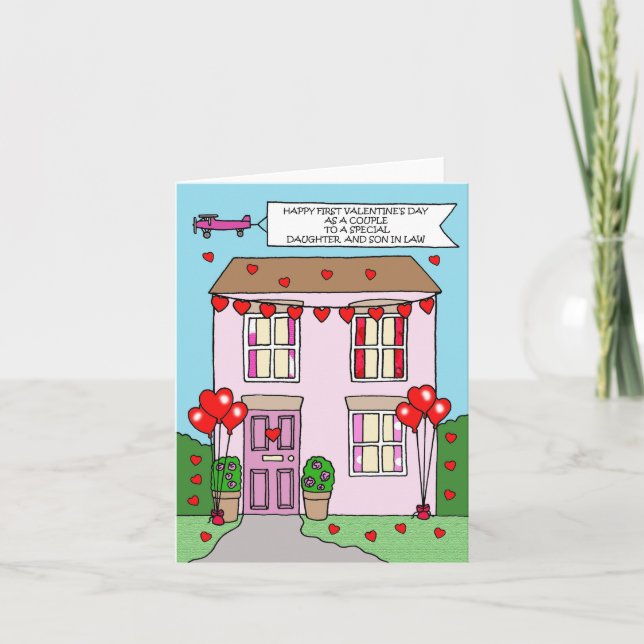 Erster Valentinstag als Neugeborene Karte (Vorderseite)