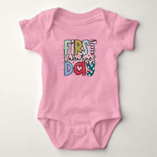 Erster Valentinstag Baby Strampler