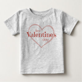 Erster Valentinstag Baby T-shirt