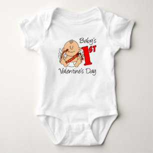 Erster Valentinstag des Babys Baby Strampler