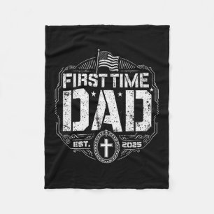 Erster Vater Est 2025 - Patriotisches Christliches Fleecedecke