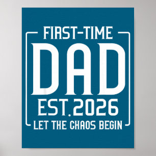 Erster Vater Est 2026 Lass Den Bald Vater Chaos Be Poster