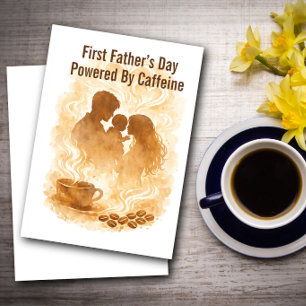 Erster Vatertag für den neuen Papa mit Koffein-Ant Karte