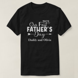 Erster Vatertag - Schwarze Männer T-Shirt