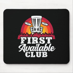 Erster verfügbarer Club Lustiger Disc Golf Tree Hu Mousepad