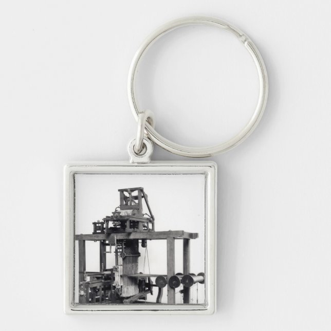 Erster völlig automatisierter Webstuhl Schlüsselanhänger (Vorne)