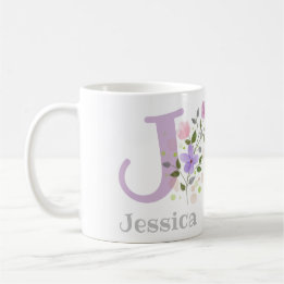 Erster Vorname Jessica mit Blume Kaffeetasse