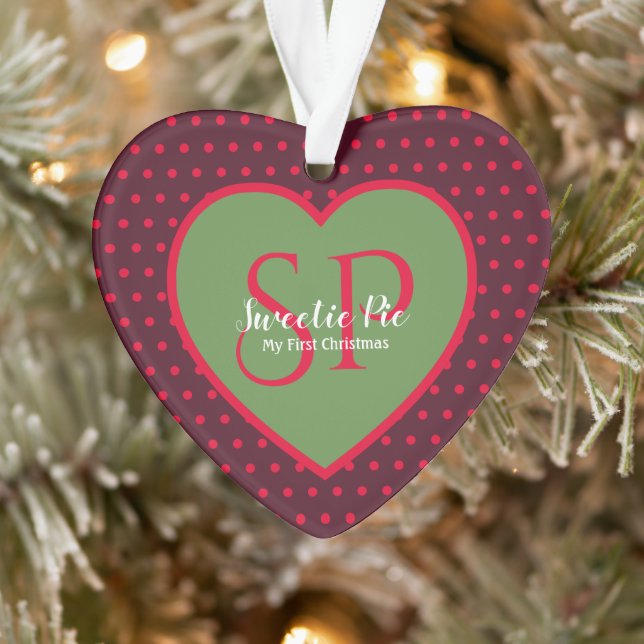 Erster Weihnachtsfeiertag Herzdekoration Ornament (Baum)