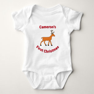 Erster Weihnachtsfest Individuelle Name Niedlich X Baby Strampler