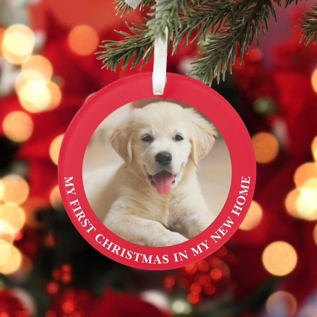 Erster Weihnachtsjunge Personalisiertes Foto Ornament (Von Creator hochgeladen)