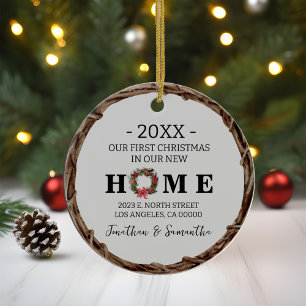 Erster Weihnachtskranz für neues Zuhause Foto beid Keramik Ornament