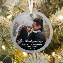 Erster Weihnachtsmann und Foto Ornament Aus Metall