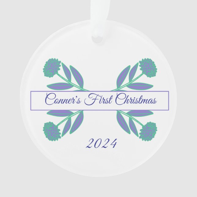 Erster Weihnachtsschmuck Ornament (Vorderseite)