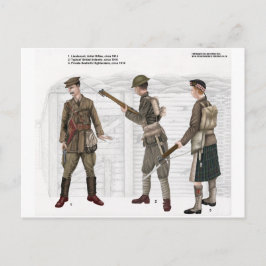 Erster Weltkrieg: Britische Infanterie Postkarte