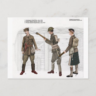 Erster Weltkrieg: Britische Infanterie Postkarte