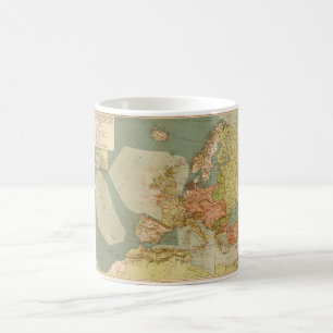 Erster Weltkrieg deutsche Unterwasser (U-Boot) Map Kaffeetasse