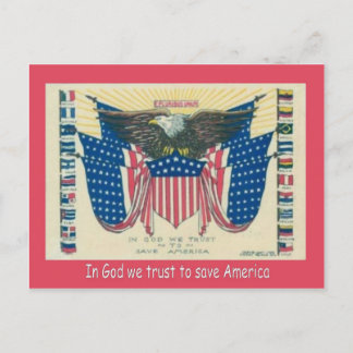 Erster Weltkrieg, Propaganda, in Gott vertrauen wi Postkarte