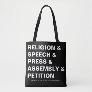 Erster Zusatz Tote Bag in schwarz Tasche