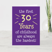 Erstes 30 Jahre Kindergrußkarte