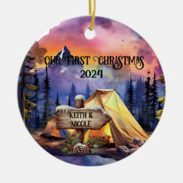 Erstes Adventure zu Weihnachten Keramik Ornament
