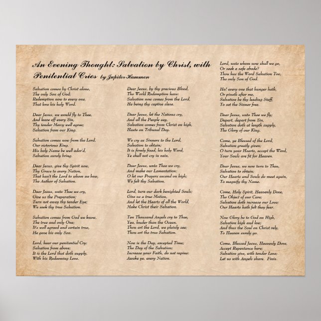 Erstes afrikanisches amerikanisches Gedicht Poster (Vorne)