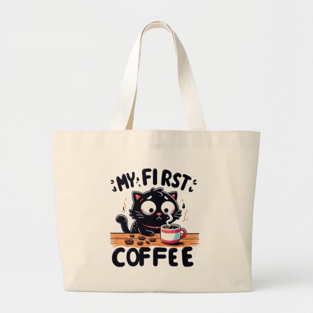 Erstes Black Coffee Adventure Jumbo Stoffbeutel (Vorne)