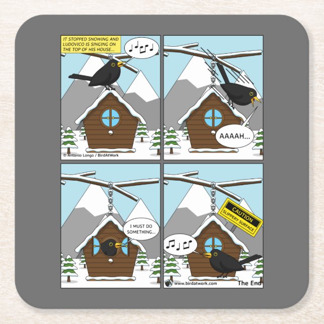 Erstes Comic Rechteckiger Pappuntersetzer (Vorderseite)