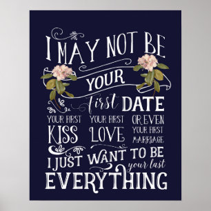 erstes Datum gewollt, um Ihr alles Hochzeitzeichen Poster