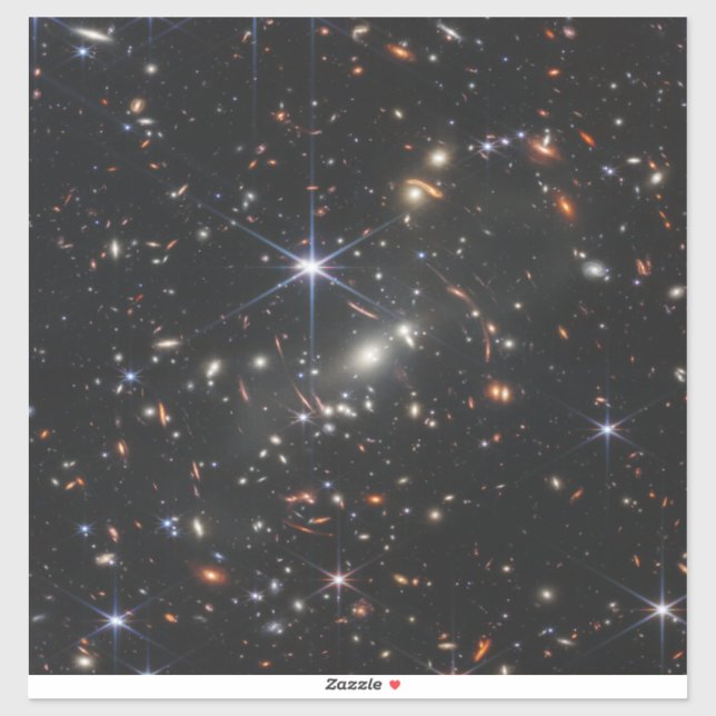 Erstes Deep Field of Universe von James webb Aufkleber (Blatt)