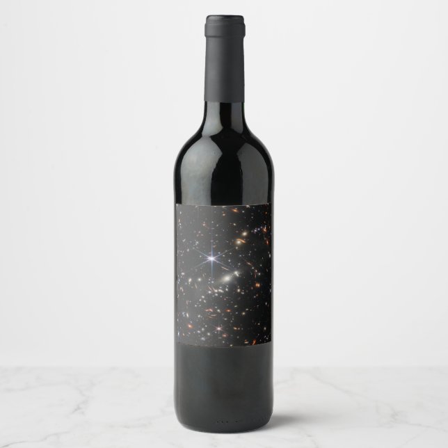 Erstes Deep Field of Universe von James webb Weinetikett (Vorderseite)