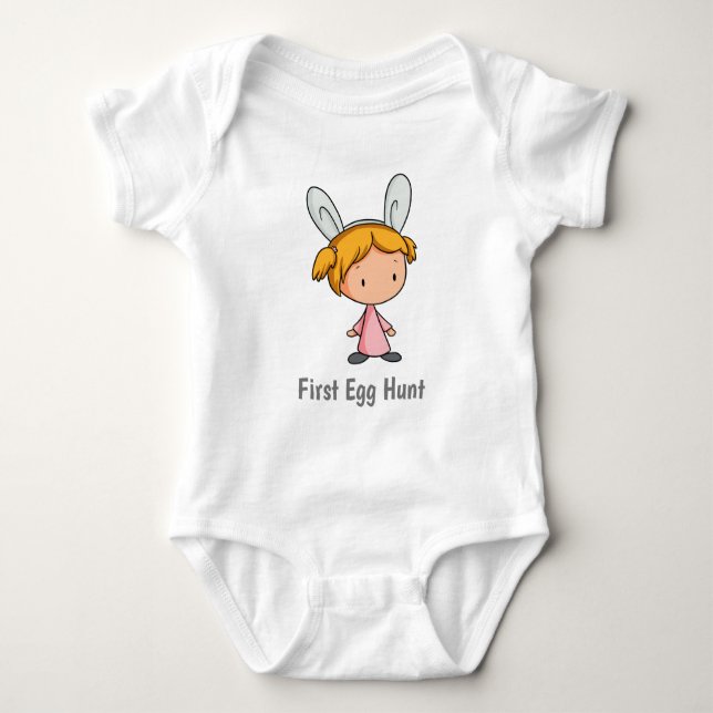 Erstes Ei Hunt Girl Baby Strampler (Vorderseite)