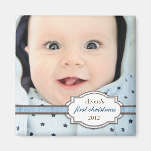 Erstes Foto des Babys Weihnachtsmit Magnet
