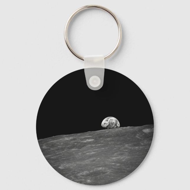 Erstes Foto eines Erdbebens von Apollo 8 Schlüsselanhänger (Vorderseite)