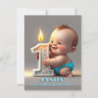 " ERSTES GEBURTSTAG BABY BOY " POSTKARTE
