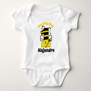 Erstes Geburtstag Junge Biene  Baby Strampler