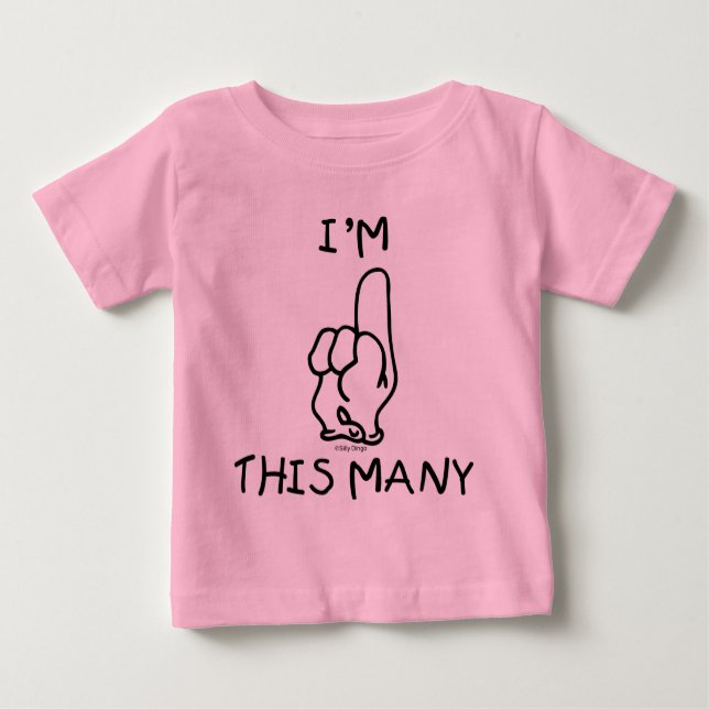 Erstes Geburtstag-T-Shirt Baby T-shirt (Vorderseite)