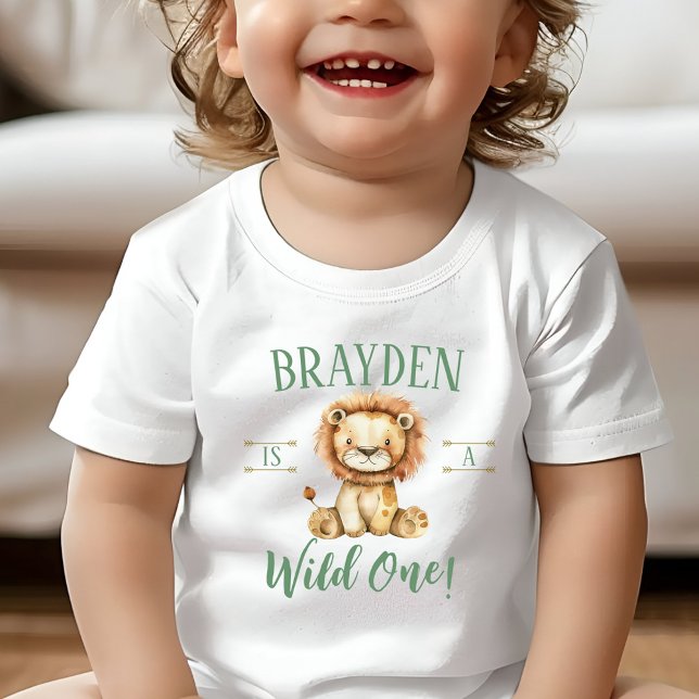Erstes Geburtstag Wild One Lion Shirt (Wild One Lion First Birthday Shirt)