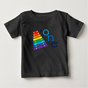 Erstes Geburtstags-Shirt des Xylophone Baby T-shirt